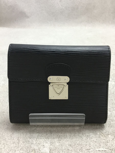 LOUIS VUITTON◆ポルト・フォイユ・コアラ_エピ/M58012/財布_BLK/レザー/BLK