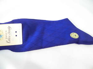 レトロ　レインボー　ダイヤ柄　カラーダンディ　紳士用靴下　　メンズソックス　ナイロン１００％　紫　パープル系　ハイゲージ　２６３５
