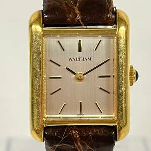 1円~【不動】ウォルサム WALTHAM Cal.HT-201 手巻き レディース腕時計 シルバー文字盤 スクエア 2針 17石 スイス製 G116330