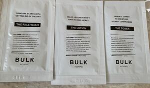 BULK HOMME バルクオム　化粧水　洗顔料　3包　サンプル