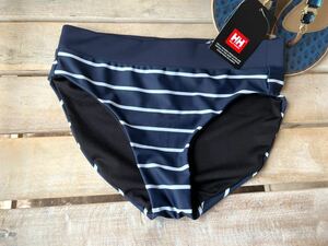 新品 ヘリーハンセン HELLY HANSEN★価格6,578円 UVカット UPF50＋ ビキニショーツパンツ ボトム S ボーダーネイビー 水着 スイム