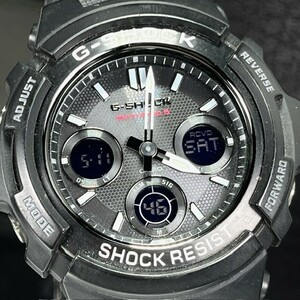 超美品 CASIO G-SHOCK カシオ ジーショック AWG-M100SBC-1AJF 腕時計 電波ソーラー メタルコア ブラック アナログ デジタル メンズ