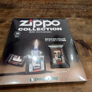 k419.8 未使用　シュリンク付　Zippo ジッポー デアゴスティーニ No.26 COLLECTION ジッポーコレクション　テーブル　ライターズ　1938