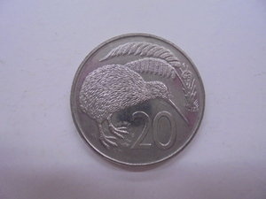 【外国銭】ニュージーランド 20セント 1996年 キウィ 古銭 硬貨 コイン