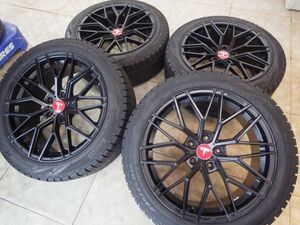 M 送料無料 鍛造 FORGED 18 5H114.3 8.5J+38 ピレリ アイスアシンメトリコ 235/45R18 テスラ モデル3 RC IS GS ES カムリ マークX