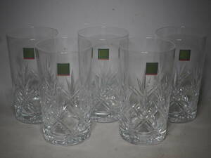 HOYA ホヤクリスタル グラスセット 5客 保谷ガラス カットグラス タンブラーグラス ガラスコップ