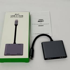 ★【在庫処分価格】USB-C HUB HDMI 変換アダプタ 4-in-1 Type-C 分配器 拡張モード ハブ☆C04-650a