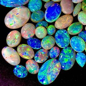 遊色効果抜群!!●天然オパールおまとめ●a 100ct ルース 裸石 宝石 ジュエリー jewelry opal 遊色 water fire white ②