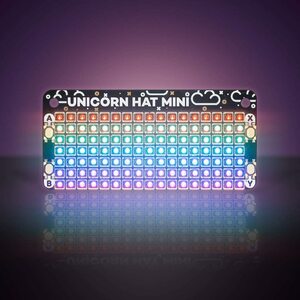 Pimoroni Unicorn HAT Mini - ユニコーン ハット ミニ - 17x7 RGB LED Matrix for Raspberry Pi