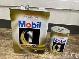 【1円スタート】Mobil 1 モービル エンジンオイル 4Liters 5W-40 ディーゼルエンジンオイル 1Liters 4サイクルガソリン 2缶 合成油 T