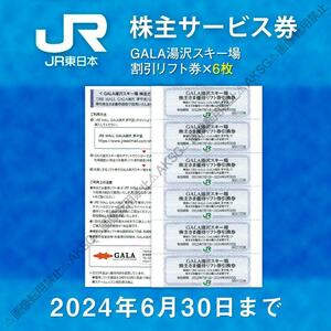 ●JR東日本 株主サービス券（GALA湯沢スキー場優待リフト）2024/6/30迄