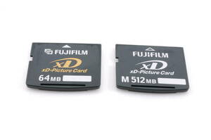 PP030 フォーマット済 XDカード 2点まとめ セット 64MB M512MB フジフィルム Fujifilm XD Picture Card メモリーカード クリックポスト