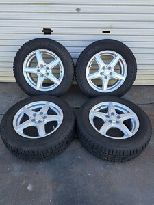 美品　イボ付き　2021年製　195/65R15　トーヨータイヤ　15×6J+45　PCD100　5穴　トヨタ純正ナット対応　プリウス　カローラ　ウィッシュ