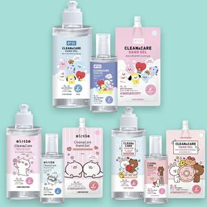 BT21 LINE friends うさまる 抗菌 除菌 アルコール ハンドジェル クリーンアンドケア 40ml 100ml 500ml 3種9本セット