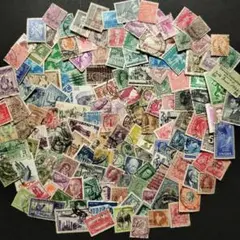 使用済み外国切手　レトロ　アンティーク　150枚