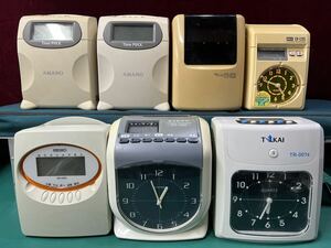 アマノ　tp@c-60TC/tp@c-20、MAX ER-8S/ER-120S、SEIKO QR-4550 など　タイムレコーダー　7台　まとめジャンク　現状渡し　(160s)