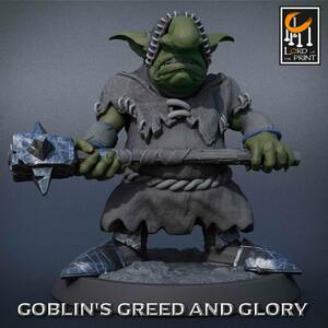 Lord of the Print Goblin Monk A Guard ゴブリン 3Dプリント ミニチュア D＆D TRPG