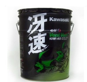 新品 KAWASAKI カワサキ純正 カワサキエルフ Vent Vert ヴァン・ヴェール 冴速 4サイクルエンジンオイル 20L ペール缶