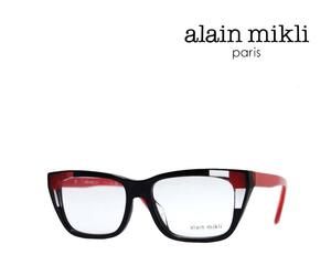 【alain mikli】　アランミクリ　メガネフレーム　A03111　001　ブラックラメ・レッド　国内正規品　