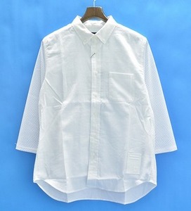 PHENOMENON フェノメノン MESH SLEEVE OX SHIRT メッシュスリーブシャツ OXFORD SHIRTS オックスフォード