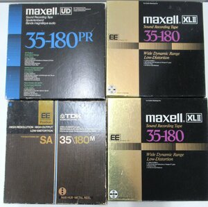 C701◆maxell UD 35-180PR/ XLⅡ 35-180 マクセル TDK SA 35＼180M まとめて4点 オープンリールテープ メタルリール オーディオ用