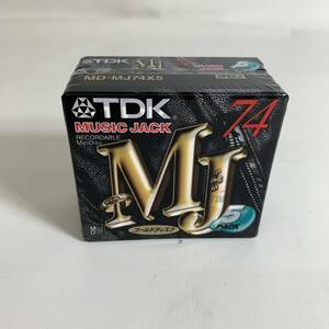 未開封品　TDK MD　ミニディスク 5枚入り　MUSIC JACK ゴールドディスク 74分　MD-MJ74X5　※2400010337086　