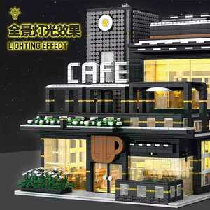 最安値[新作] LEGO互換 LEGO風 クリエイター コーナーカフェ LED 4314 ピース