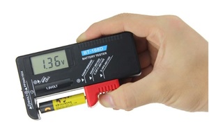 デジタル 電池 チェッカー 送料無料 （電池残量 電池測定器 電圧 電池テスター 電池計測 電池容量）乾電池 ボタン電池　