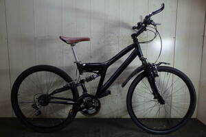 人気良品！MARUKIN 26型 シマノ21速 410mm フルサス BLACK MTB