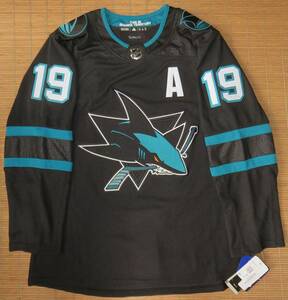 アディダス製 正規品 NHL サンノゼ・シャークス#19 ソーントン(カナダ代表)ALT/オルタネイト用/オーセンティック ジャージ/ユニフォーム