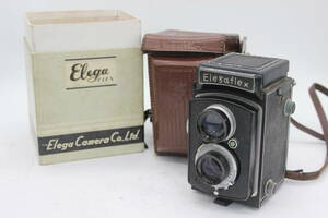 【訳あり品】 Elegaflex H.C ELEGER Anastigmat 80mm F3.5 ケース付き 二眼カメラ s8067