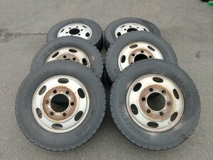 『psi』 19.5インチ × 6.75 136-T12 6穴 PCD285 ホイール ＆ BRIDGESTONE 245/70R19.5 ラジアルタイヤ6本セット 発送不可 来店引取りのみ