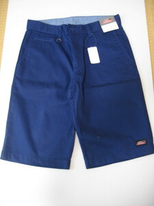 送料込！★新品未使用★ディッキーズ【Dickies】カッコイイ！チノ系ハーフパンツ（ブルー）【Ｌ】TC TWILL COLOR SHORTS★