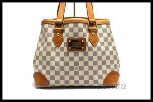 希少美中古■LOUIS VUITTON ダミエアズール ハムプステッドPM レザー ハンドバッグ ルイヴィトン■0118vv2285688