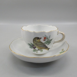 1円〜 Meissen マイセン バード カップ＆ソーサー 陶器 テーブルウェア 食器 256-2654577【O商品】