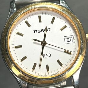 TISSOT ティソ PR50 J172/272J 腕時計 クオーツ アナログ 3針 カレンダー ステンレススチール シルバー×ゴールド メンズ 新品電池交換済み