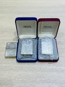 【OAK-952YH】1円スタート Zippo ジッポ 3点セット 喫煙具 喫煙グッズ ケース有 中古品 火花確認済み 着火未確認 現状品 保管品