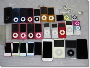 Appleアップル◆iPod nano「A1446」第7世代×5台/iPod classic「A1238/160GB」「A1136/30GB」iPod touch「A1421」など歴代ipod３０台セット