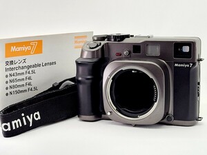 【AB 美品】Mamiya 7 中判フィルムカメラ ボディ マミヤ 交換レンズ取扱説明書、ストラップ付き