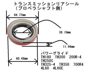 トランスミッション リアシール プロペラシャフト側 GM系 シボレー ビュイック オールズモービル キャデラック ナショナル製 9613S