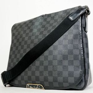 1円 LOUIS VUITTON ルイヴィトン ダミエグラフィット ダニエルGM N58033 メッセンジャーバッグ ショルダーバッグ 黒 メンズ