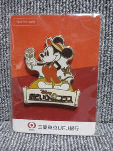 【 ミッキー Mickey ピンバッジ 】三菱東京UFJ銀行 おさいふプラス Disney ピンズ 非売品 未使用 希少 激レア 多数出品中！同梱歓迎！