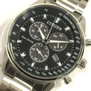 シチズン エコドライブ デイト クロノグラフ 腕時計 H500-S111064 メンズ 未稼働品 付属品あり CITIZEN QR052-159