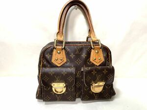  1円 ◎定価20万良品 LOUIS VUITTON ルイヴィトン ハンドバッグ マンハッタンPM M40026 モノグラム ブラウン◎ レディース　ゴールド