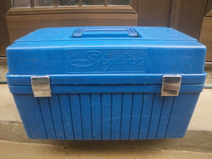 青い工具箱　日本製　Vintage　Japan TOOL BOX Skyline ロゴ入り NISSAN PRINCE　日産　スカイライン　プリンス　ビンテージ　ニッサン