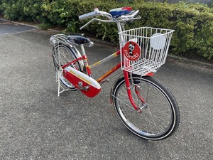 昭和４９年頃　光自転車　パンダ　赤系　18型シングル 　B/E　ロッド式ブレーキ　奇跡の未使用車　デッドストック