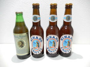 【管KI0375】500円～ アンティーク レトロ ビール瓶 HINANO ヒナノタヒチビール Ryoma Sakamoto 坂本龍馬 オランダビール 4本セット