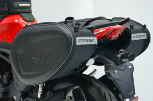 ALI-MC バイク 大容量 ツーリングバッグ サイドバッグ 上質 リュックサック バッグ 左右セット ブラック