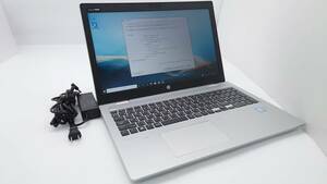 【良品】HP ProBook 650 G5 15.6型 Core i7-8565U 1.8GHz メモリ8GB SSD256GB window10 リカバリ カメラ Wi-Fi 動作品 