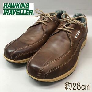 T■ HAWKINS TRAVELLER ホーキンストラベラー レザーシューズ ウォーキングシューズ DiAPLEX ディアプレックス GT-7980 10 28cm相当 靴 